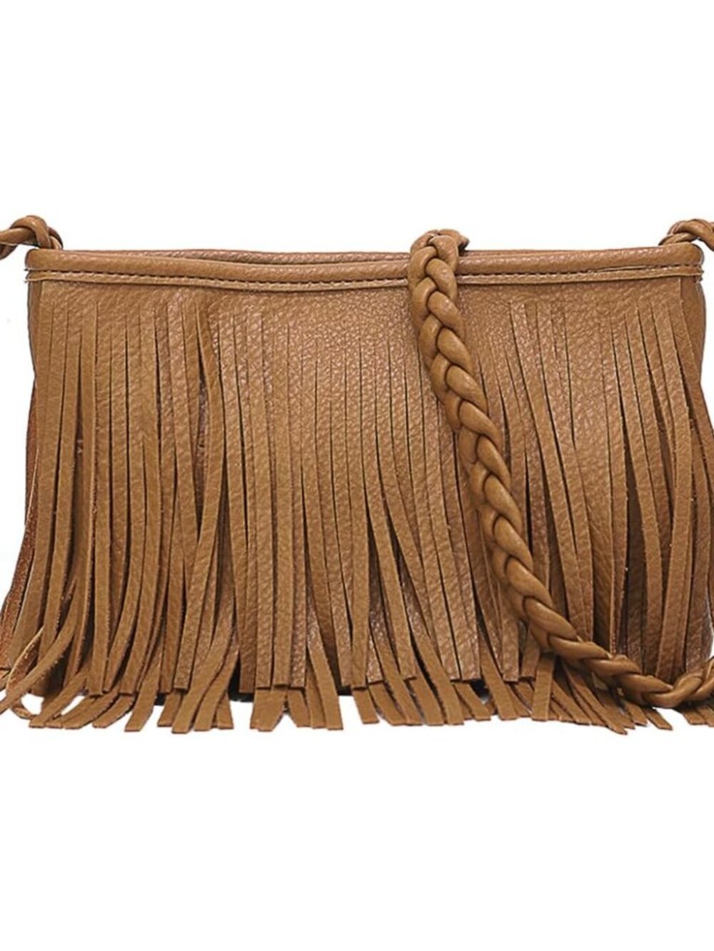 Fringe Crossbody Bag Boho Sling Bag Brown Purse Hippie bag women - Picture 1 of 6